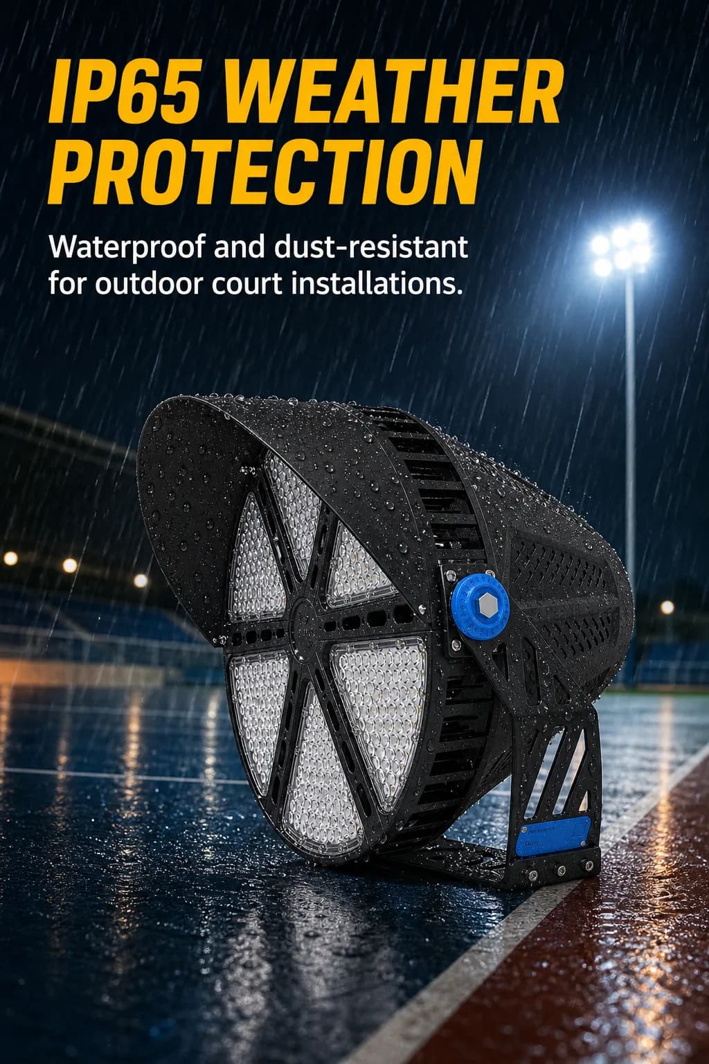 Court light IP65 weather-protection board