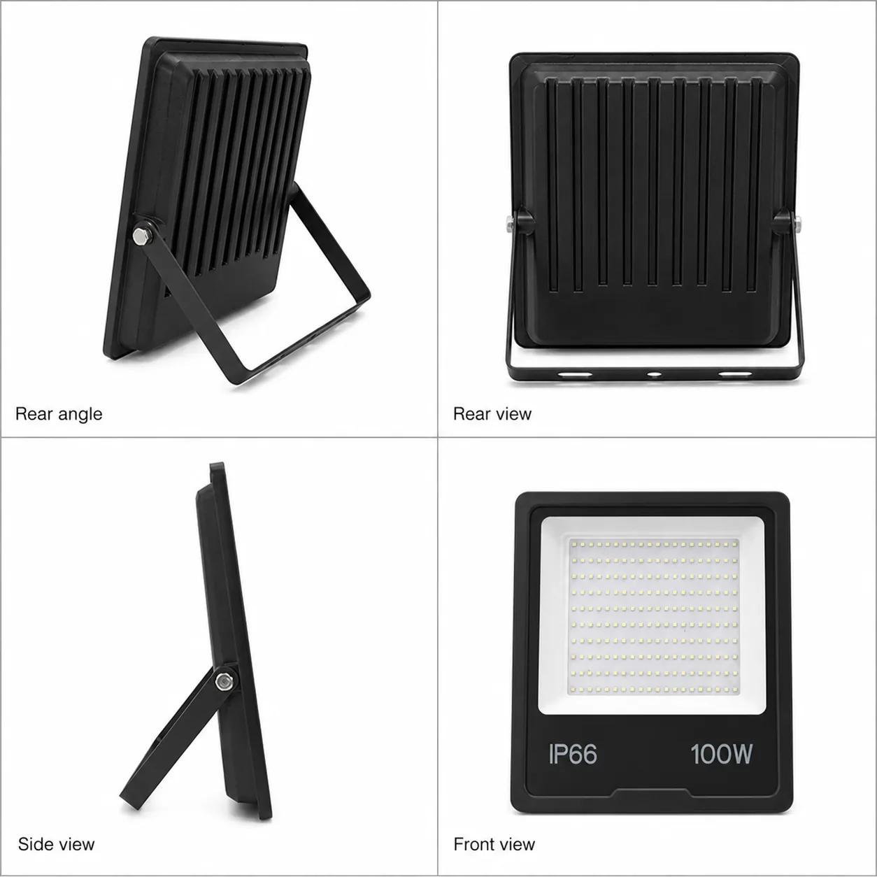 Multi-angle product views of the slim LED flood light