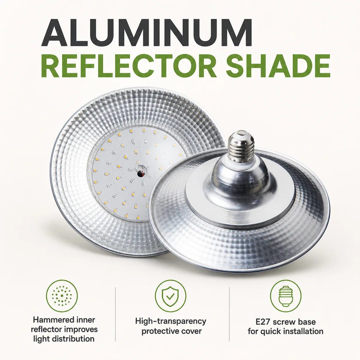 Aluminum reflector structure board for the LED grow light