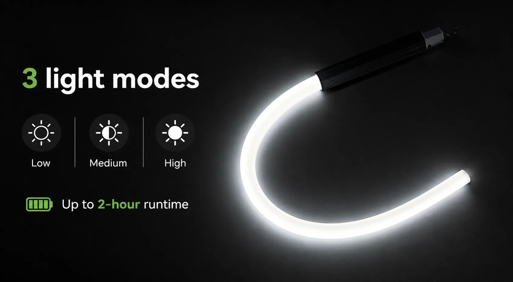 Silicone LED lamp three light modes board