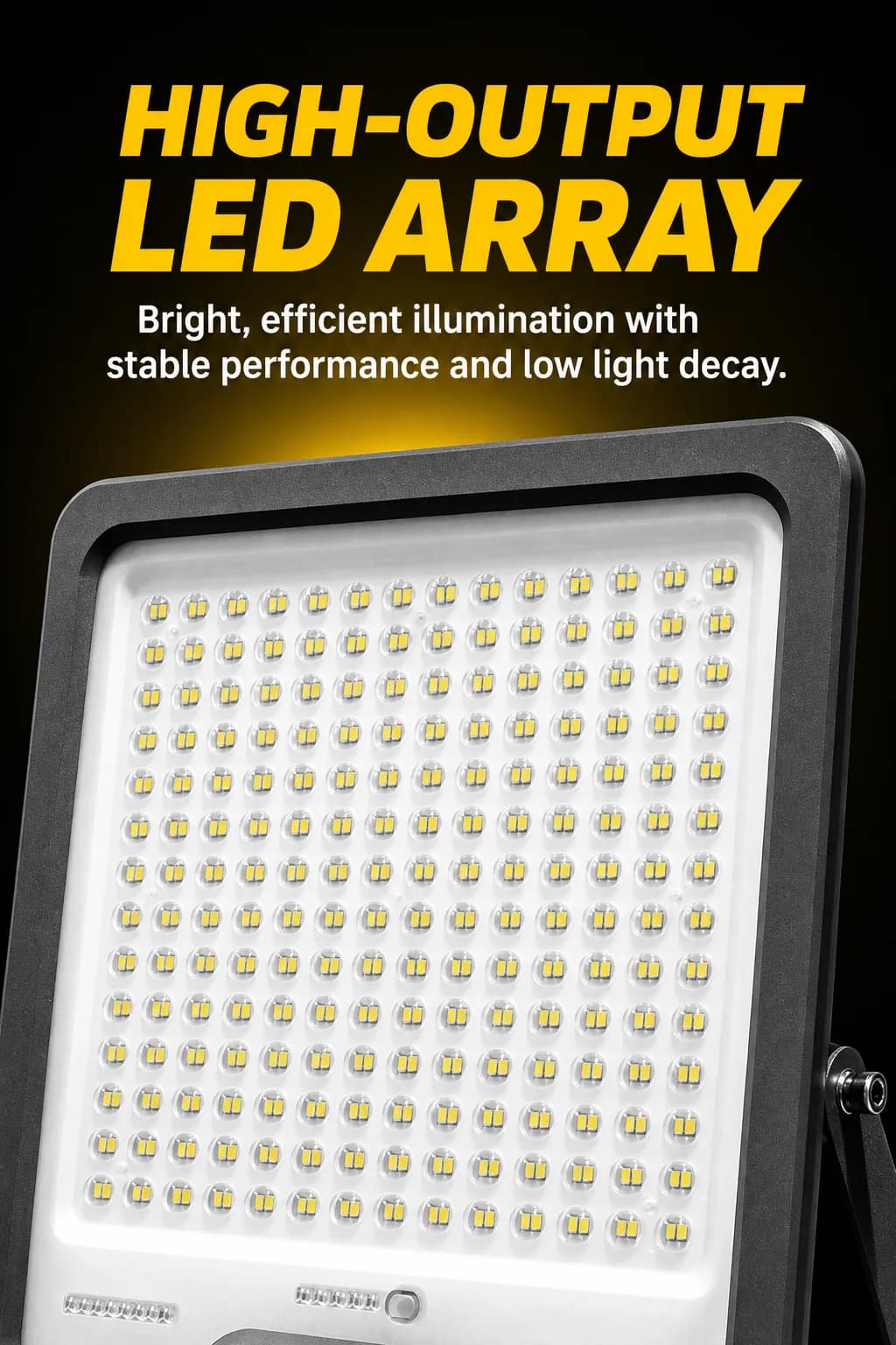 Close-up LED performance board for the solar flood light