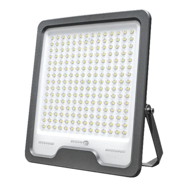 Solar flood light on a clean white background