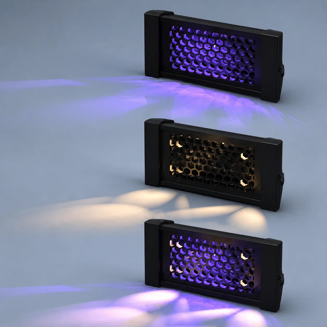 Three lighting output modes for the reptile basking light