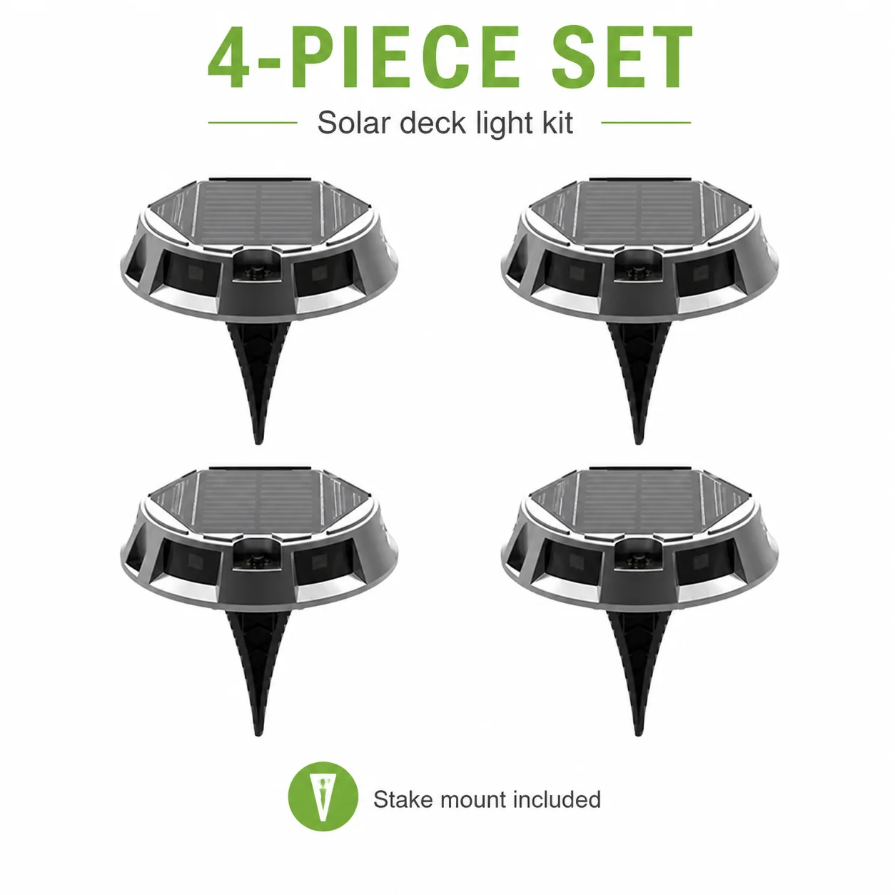 Four-piece solar deck light set board