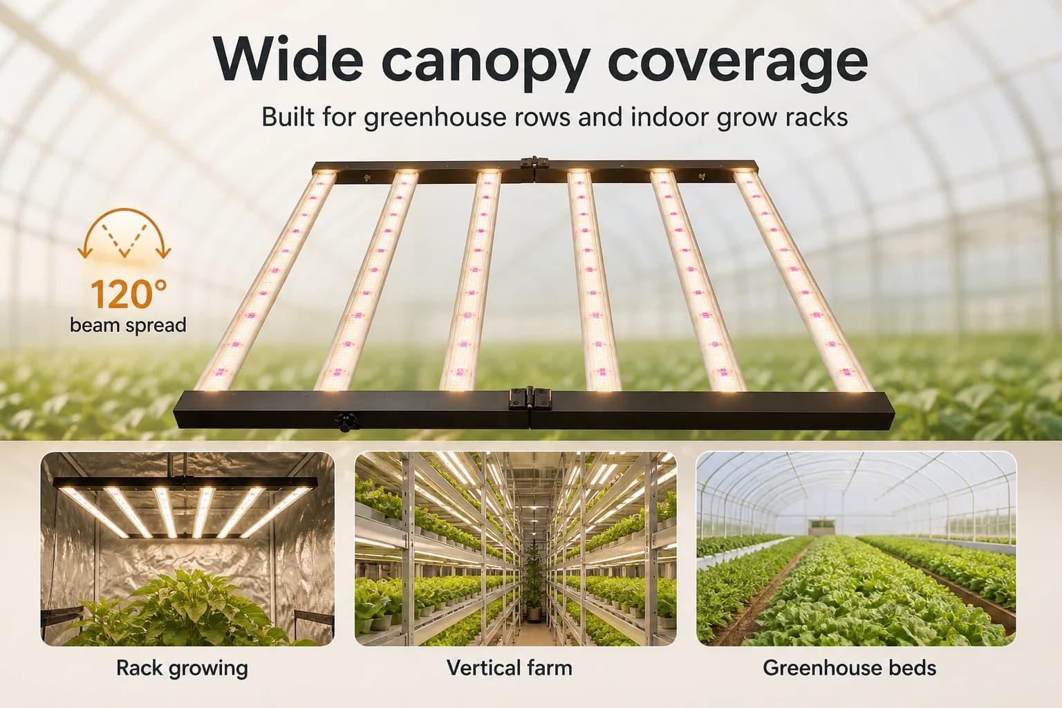Coverage board for greenhouse rows and indoor grow racks