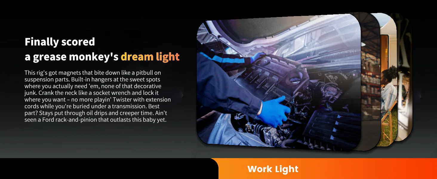 Workshop story board for the portable magnetic work light