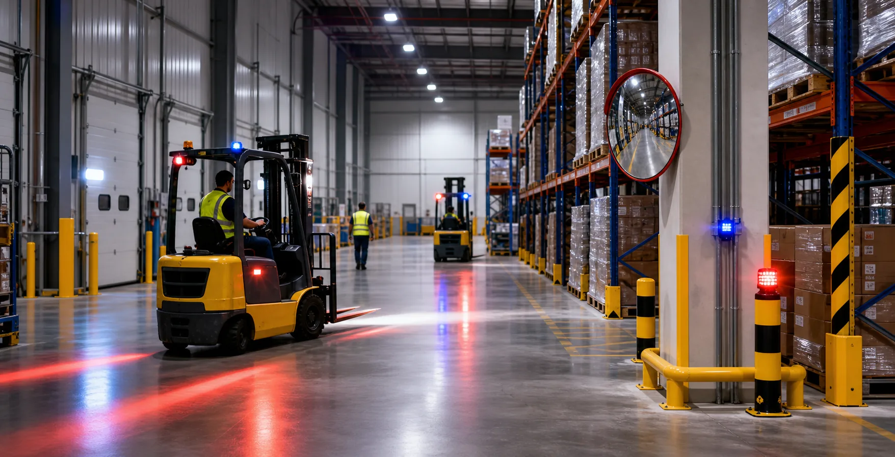 Warehouse safety scene